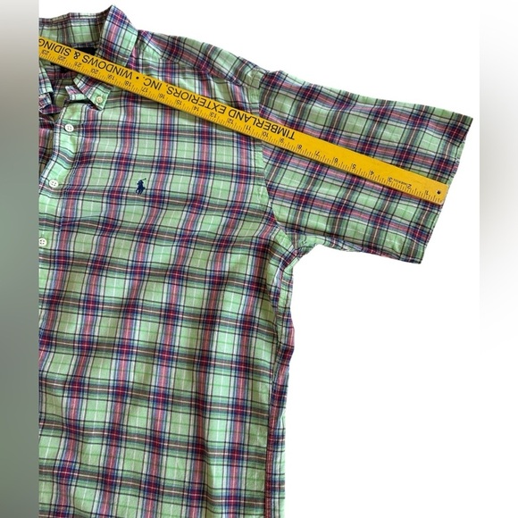 Lauren Ralph Lauren Blake Men’s Green Plaid Short Sleeve Button Shirt In Size XL - Picture 10 of 11